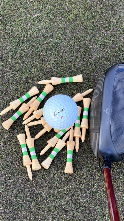 Ready Pegs bamboo golf tee on the course
