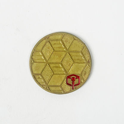 NCW 3DP brass golf ball marker with milled op-art pattern
