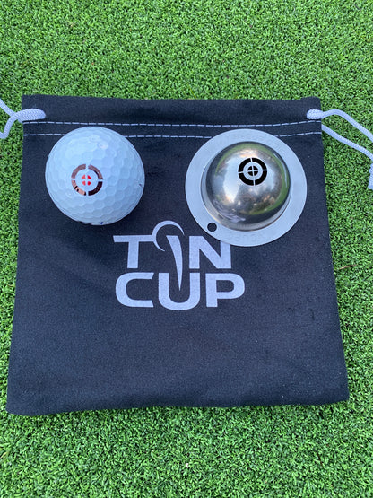 Tin Cup Bulls Eye stainless steel golf ball marking stencil — view 2