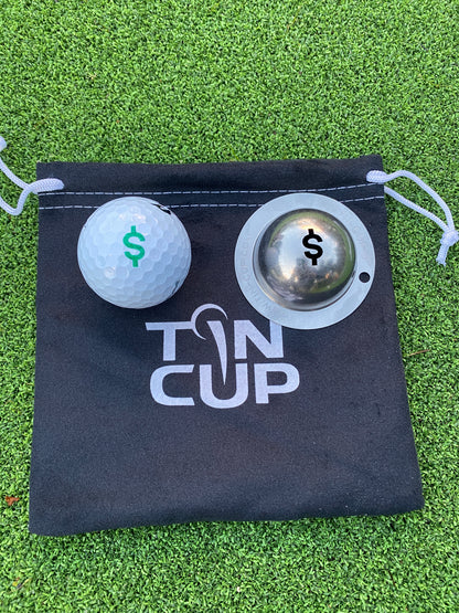 Tin Cup Cash Money stainless steel golf ball marking stencil — view 2